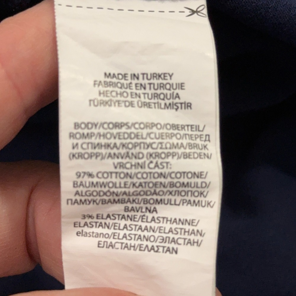 Polo Ralph Lauren Polo Shirt Womens M Navy Blue Slim Fit Short Sleeve Cotton - Picture 6 of 13